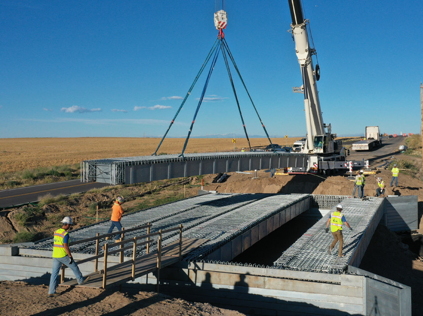 Construction workers building.