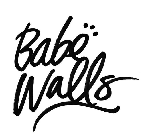 Babe Walls stylized handwritten logo in black with decorative dots.