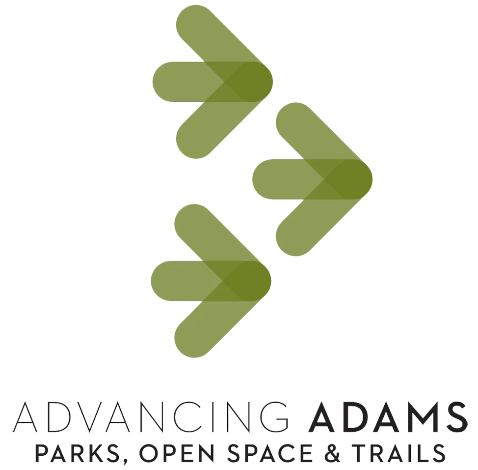 Advancing Adams logo with green arrows and text 