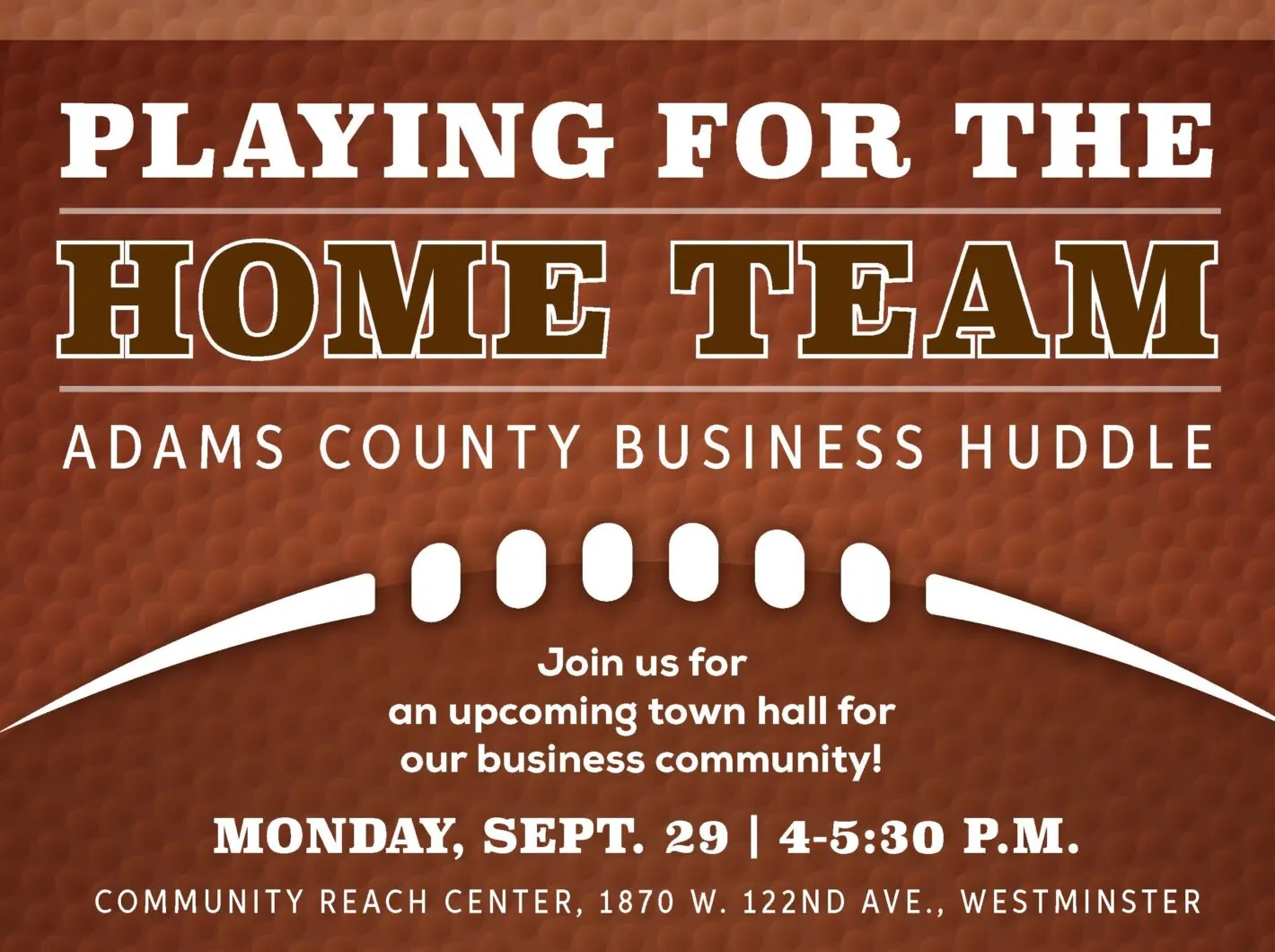 Playing for the Home Team event, Sept 29, 4-5:30 PM, Westminster, with RSVP details.