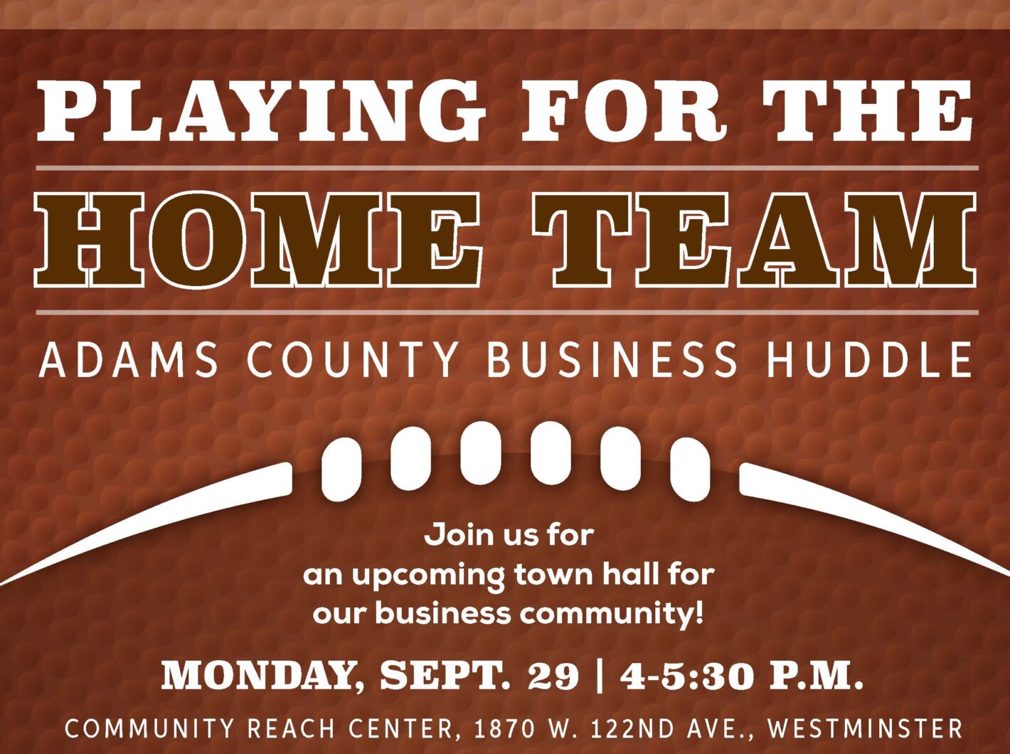 Playing for the Home Team event, Sept 29, 4-5:30 PM, Westminster, with RSVP details.