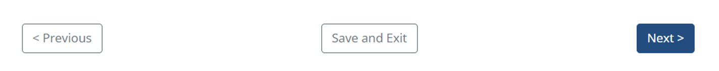 Previous, Save and Exit, and Next navigation buttons