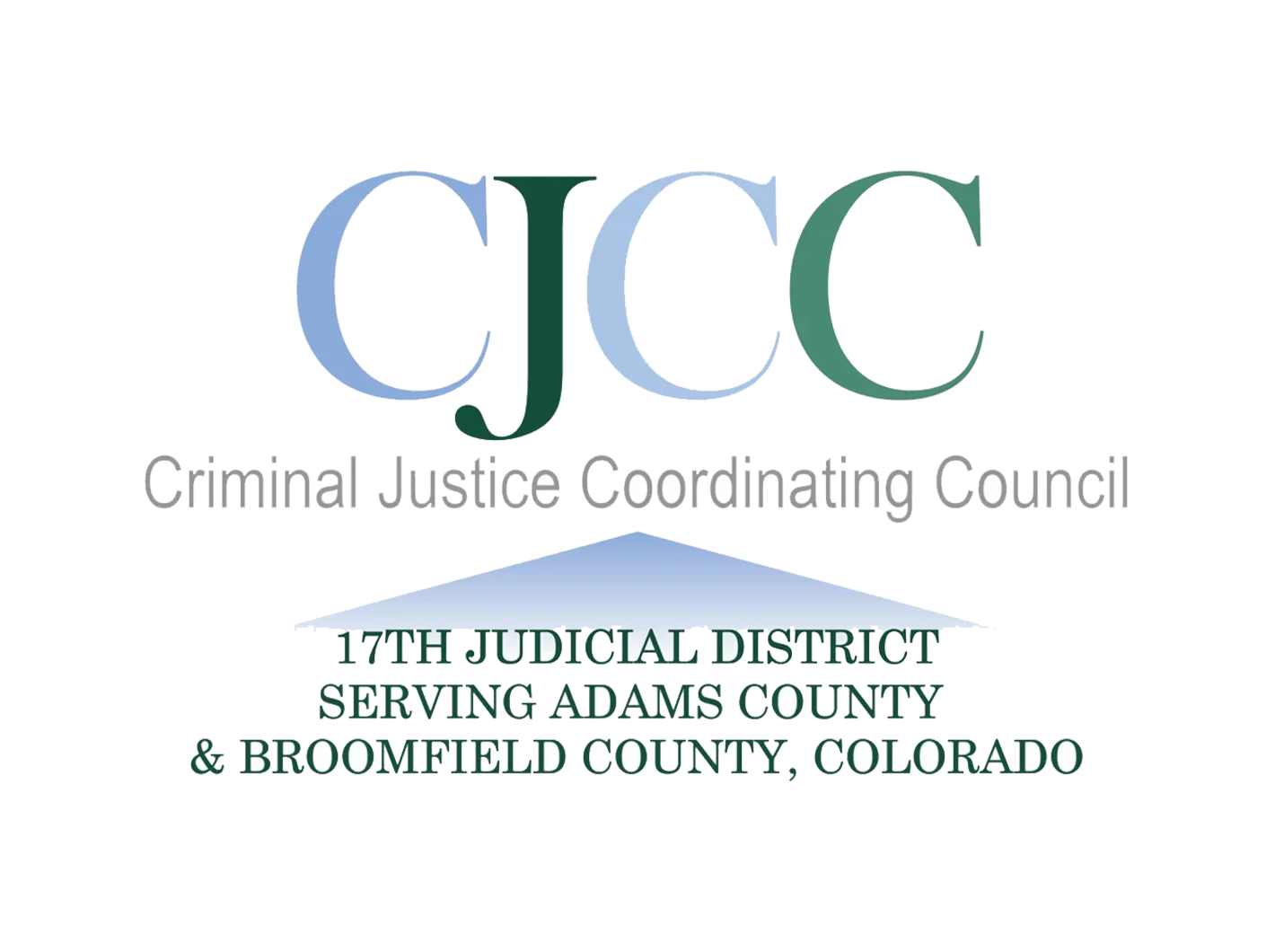 CJCC logo with text: "17th Judicial District, Serving Adams County & Broomfield County, Colorado"