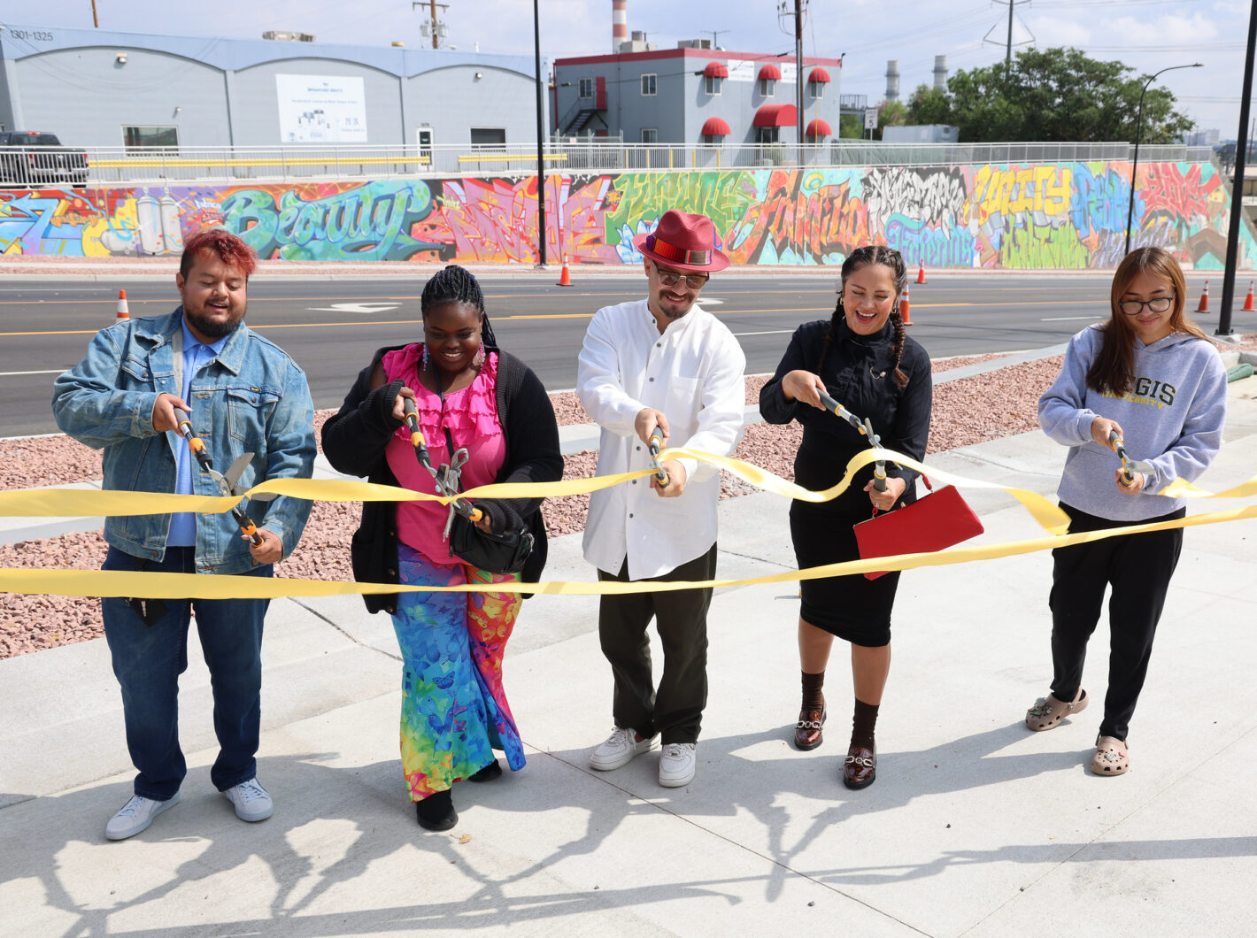 58th Ave Mural - Ribbon Cutting