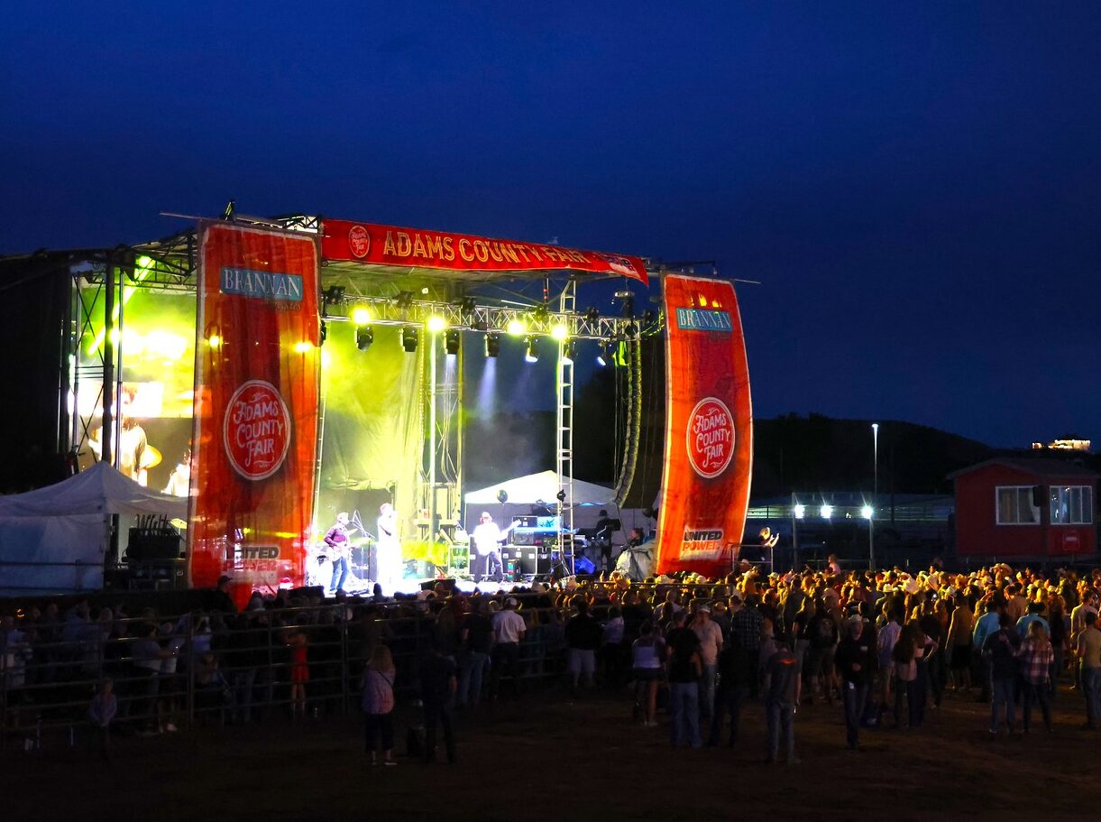 Photo from Adams County Fair of the stage.