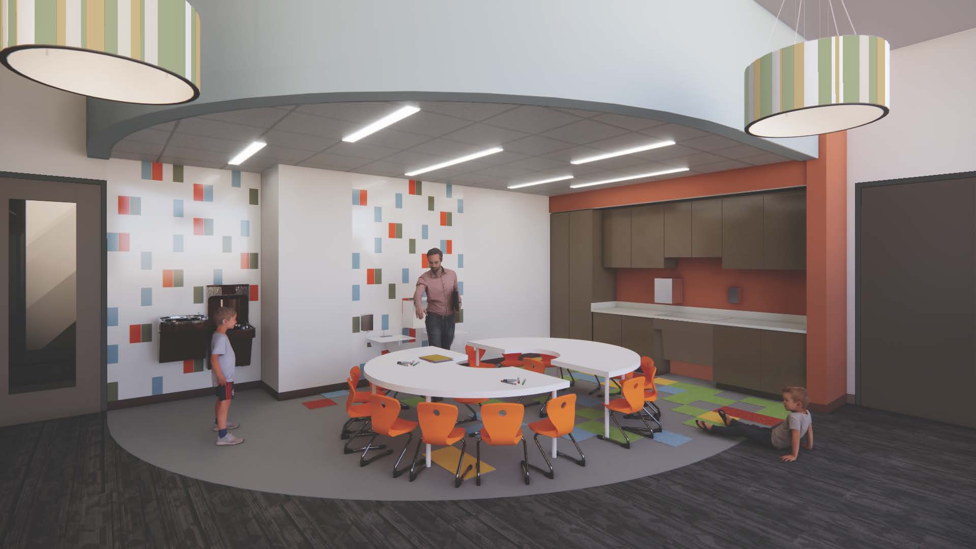 Photo of Grehound classroom interior.